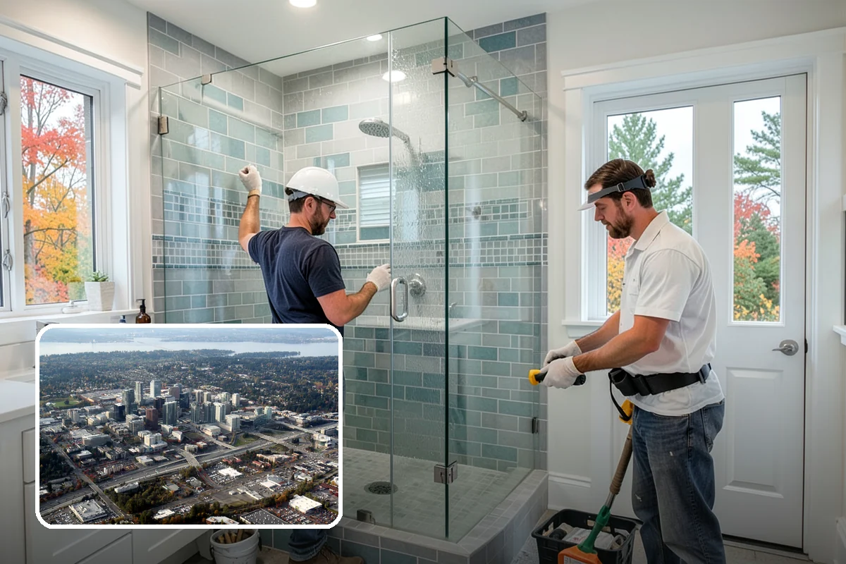 Half Bathroom Remodel in Bellevue, King County, WA - High visual impact for a modest investment