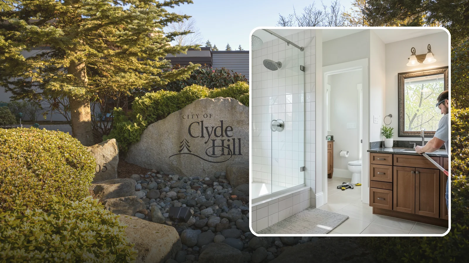 Half Bathroom Remodel in Clyde Hill, King County, WA - A half bathroom remodel makes the most of a powder room with stylish, space-conscious upgrades.