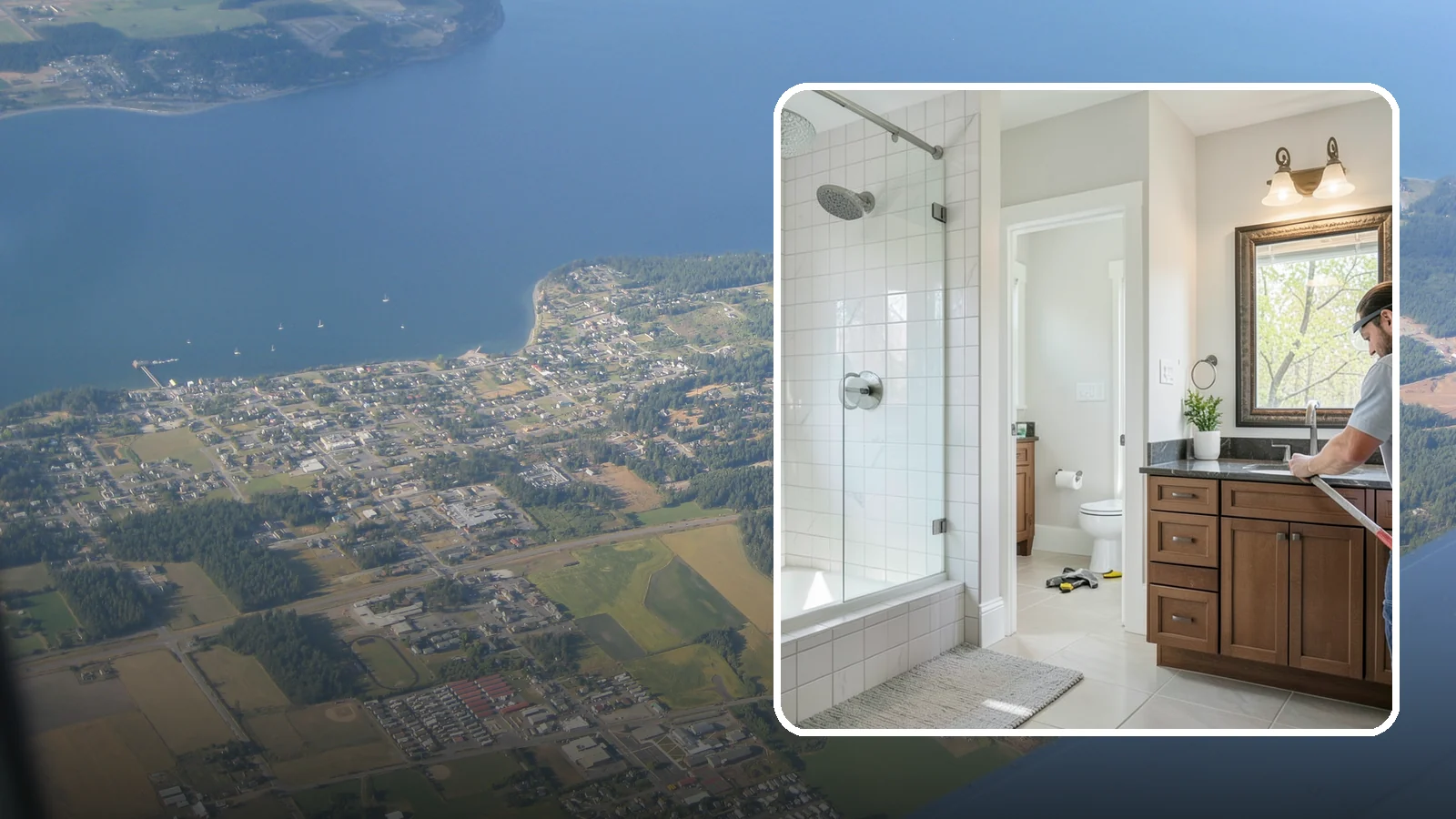 Half Bathroom Remodel in Coupeville, Island County, WA - A half bathroom remodel makes the most of a powder room with stylish, space-conscious upgrades.