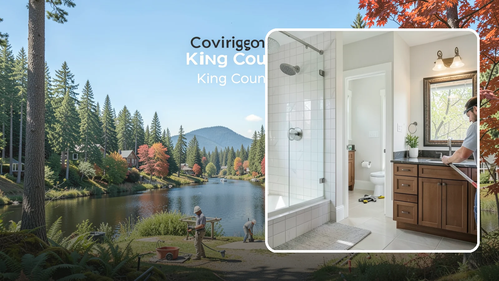 Half Bathroom Remodel in Covington, King County, WA - A half bathroom remodel makes the most of a powder room with stylish, space-conscious upgrades.