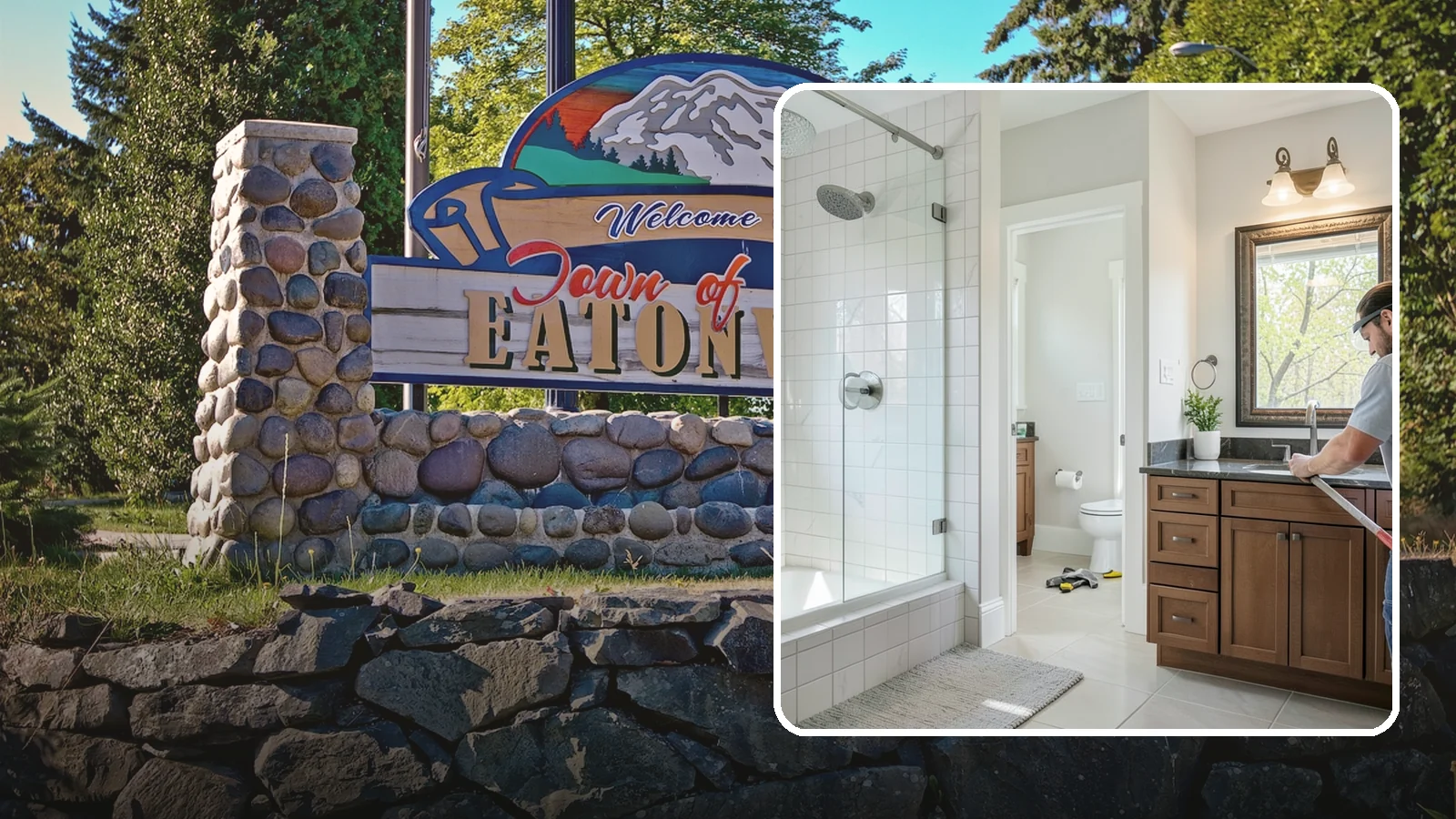 Half Bathroom Remodel in Eatonville, Pierce County, WA - A half bathroom remodel makes the most of a powder room with stylish, space-conscious upgrades.