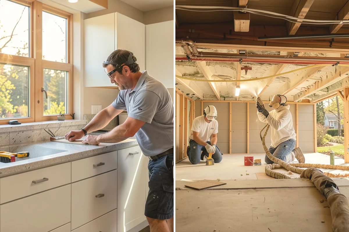 Half Bathroom Remodel in Edgewood, Pierce County, WA - Measure the powder room and discuss design goals