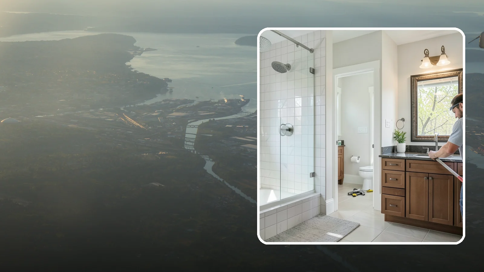 Half Bathroom Remodel in Fife, Pierce County, WA - A half bathroom remodel makes the most of a powder room with stylish, space-conscious upgrades.