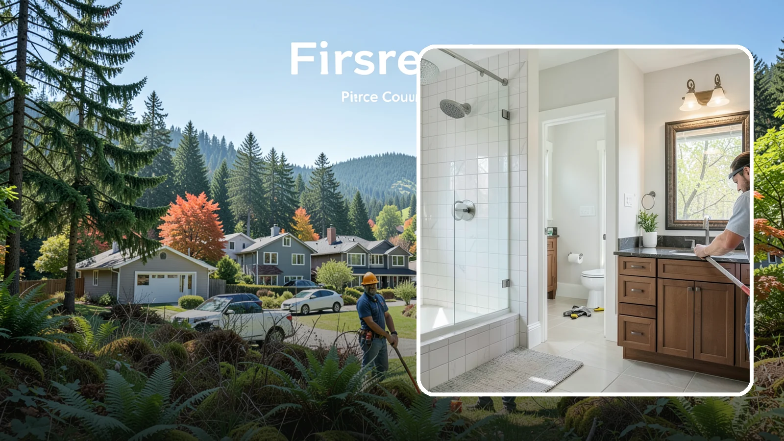 Half Bathroom Remodel in Fircrest, Pierce County, WA - A half bathroom remodel makes the most of a powder room with stylish, space-conscious upgrades.