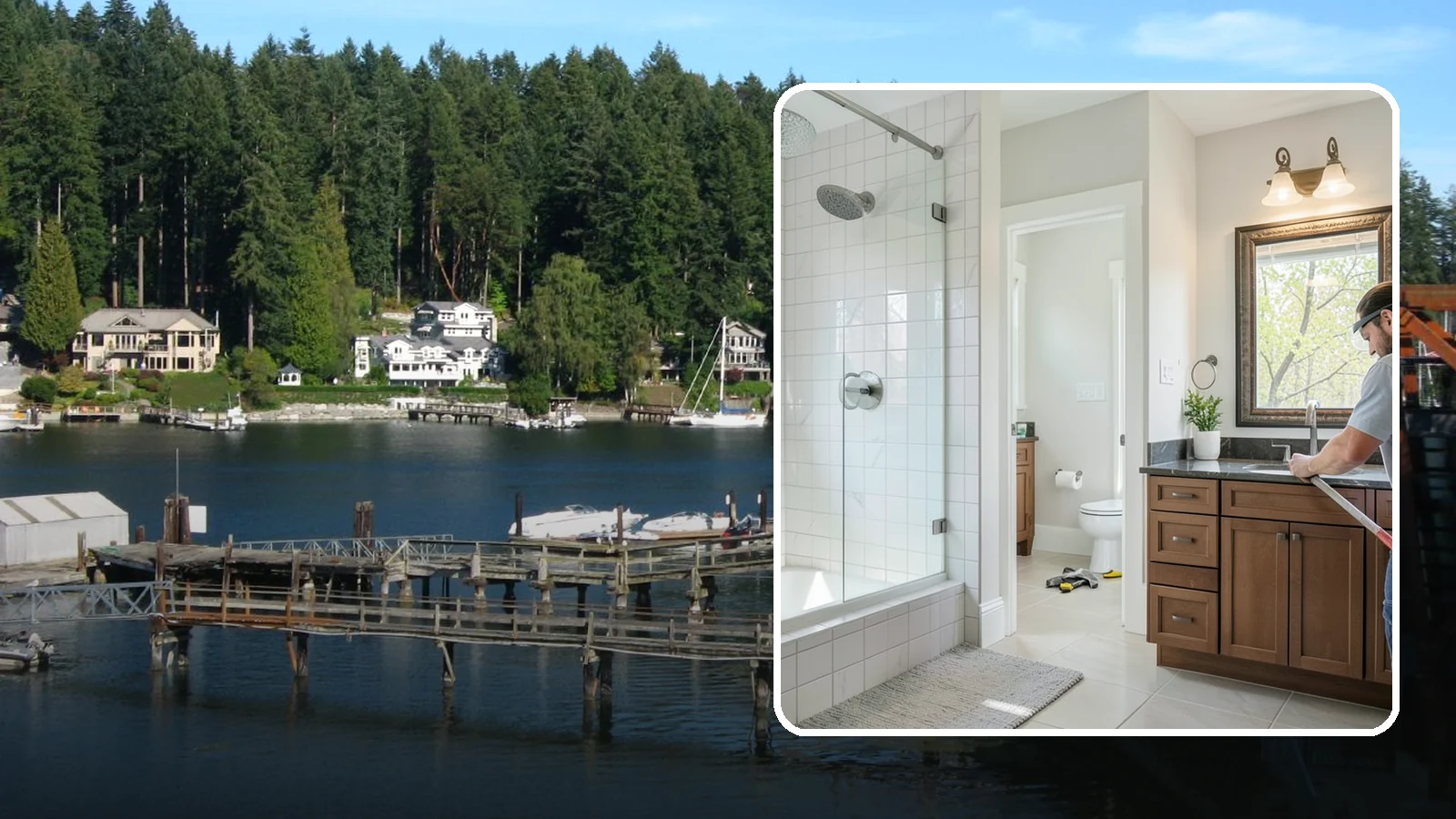 Half Bathroom Remodel in Gig Harbor, Pierce County, WA - A half bathroom remodel makes the most of a powder room with stylish, space-conscious upgrades.