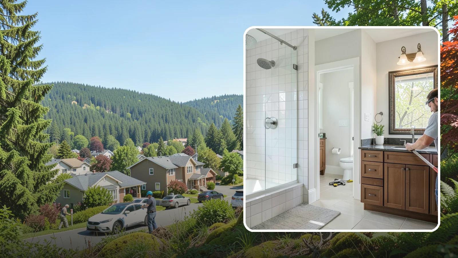 Half Bathroom Remodel in Index, Snohomish County, WA - A half bathroom remodel makes the most of a powder room with stylish, space-conscious upgrades.