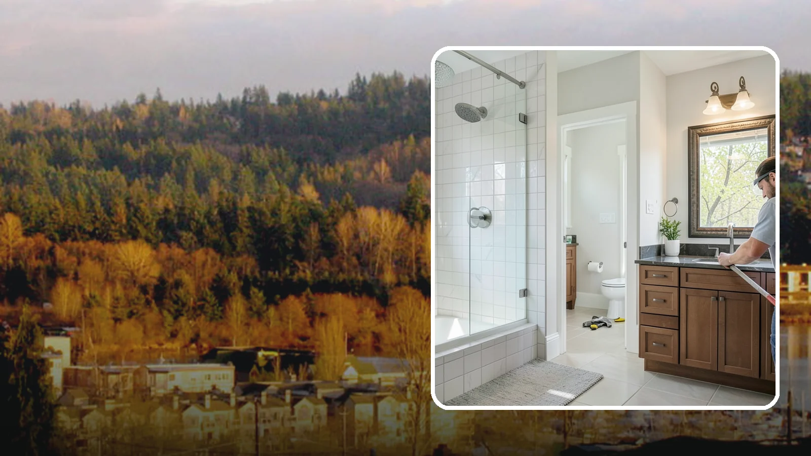 Half Bathroom Remodel in Kenmore, King County, WA - A half bathroom remodel makes the most of a powder room with stylish, space-conscious upgrades.