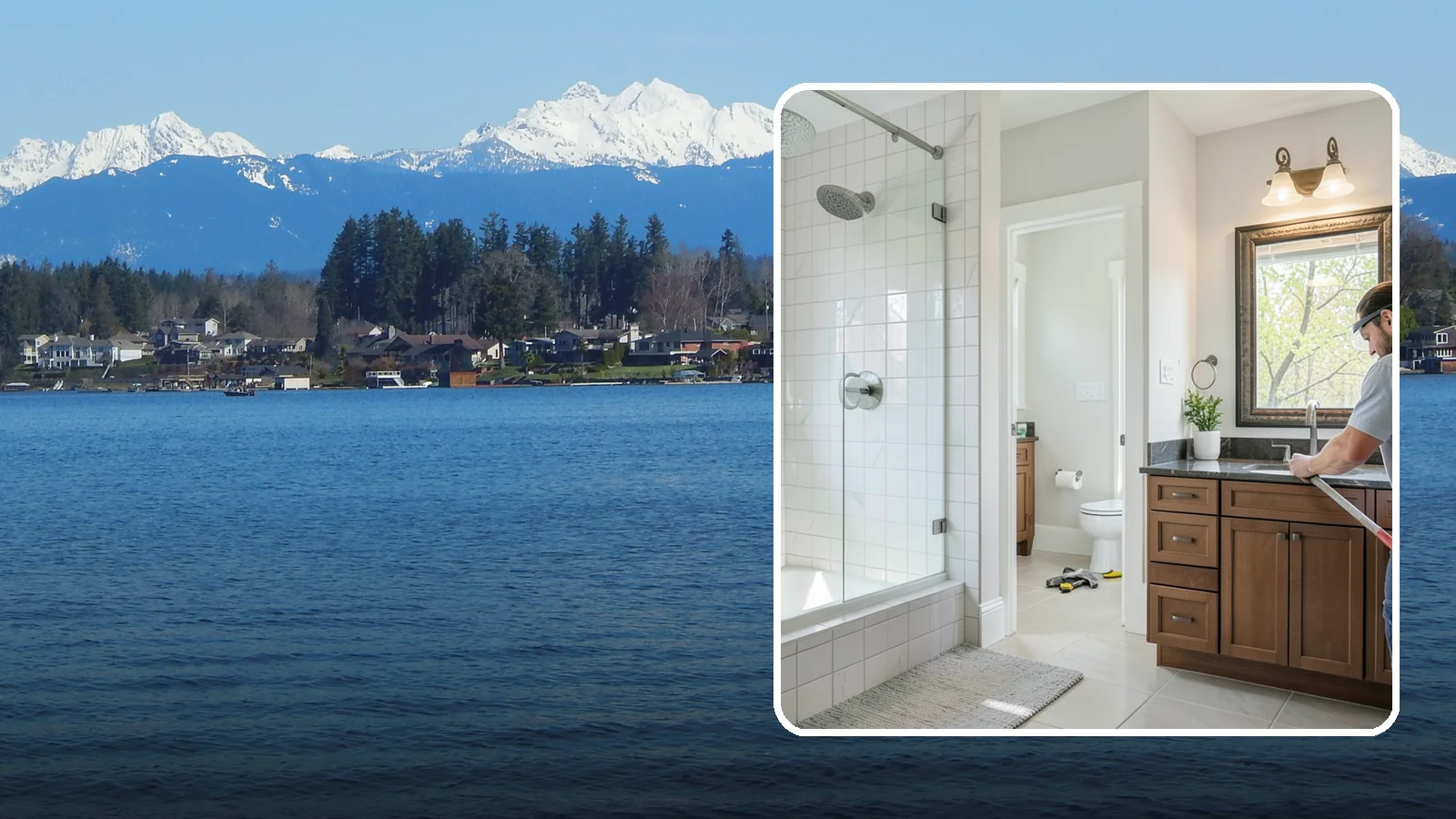 Half Bathroom Remodel in Lake Stevens, Snohomish County, WA - A half bathroom remodel makes the most of a powder room with stylish, space-conscious upgrades.