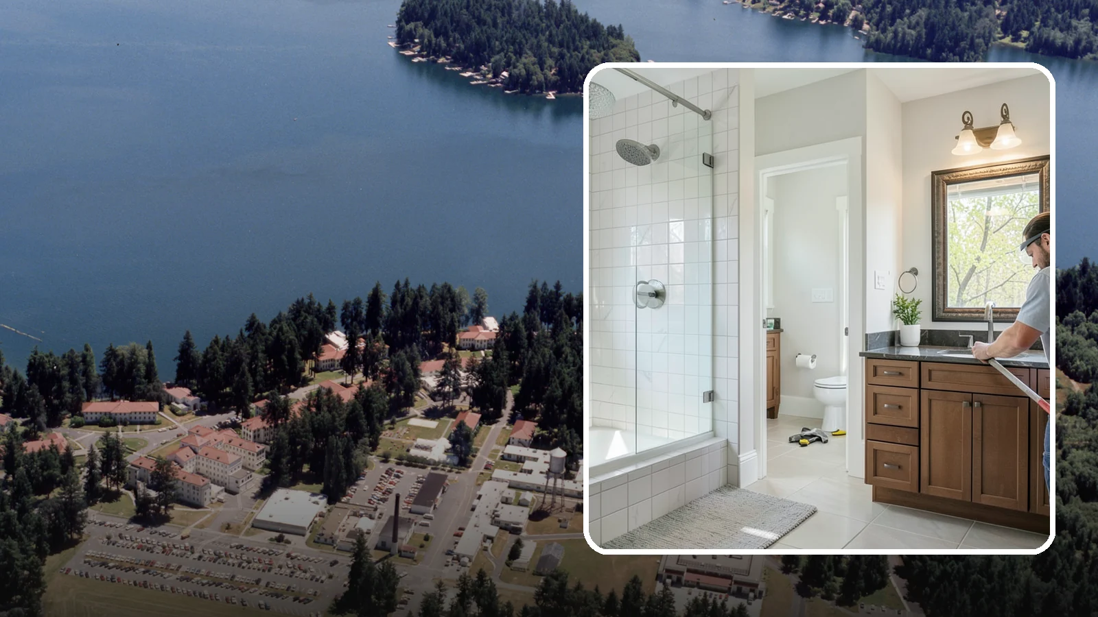 Half Bathroom Remodel in Lakewood, Pierce County, WA - A half bathroom remodel makes the most of a powder room with stylish, space-conscious upgrades.