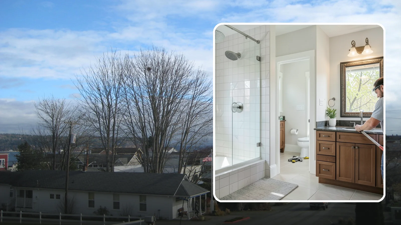Half Bathroom Remodel in Langley, Island County, WA - A half bathroom remodel makes the most of a powder room with stylish, space-conscious upgrades.