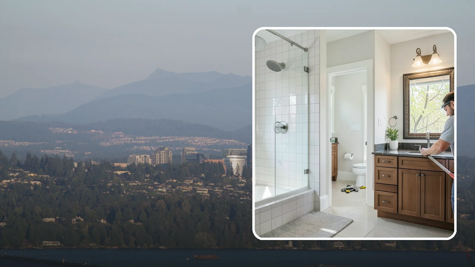 Half Bathroom Remodel in Medina, King County, WA - A half bathroom remodel makes the most of a powder room with stylish, space-conscious upgrades.