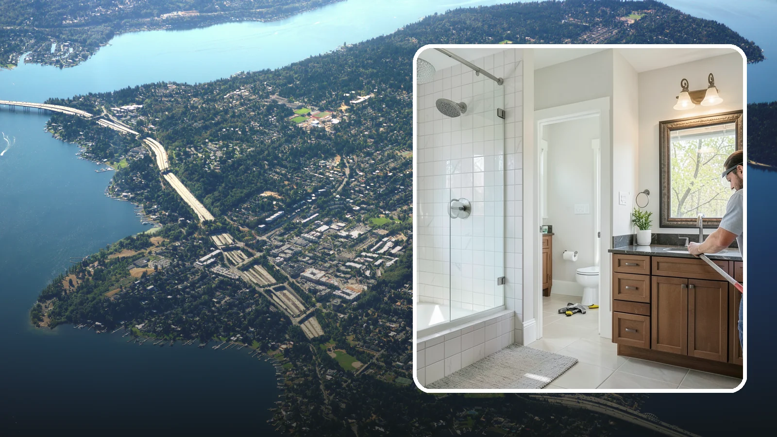Half Bathroom Remodel in Mercer Island, King County, WA - A half bathroom remodel makes the most of a powder room with stylish, space-conscious upgrades.