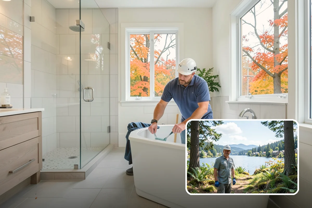 Half Bathroom Remodel in Milton, King County, WA - High visual impact for a modest investment