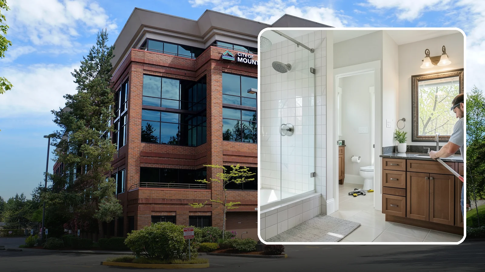 Half Bathroom Remodel in Mountlake Terrace, Snohomish County, WA - A half bathroom remodel makes the most of a powder room with stylish, space-conscious upgrades.