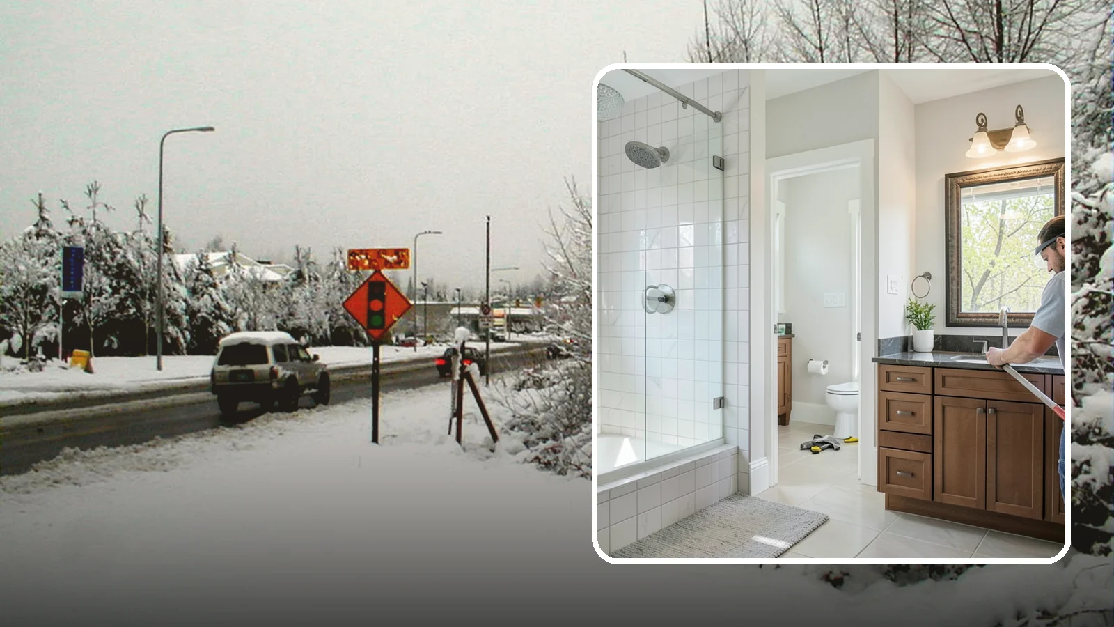 Half Bathroom Remodel in Newcastle, King County, WA - A half bathroom remodel makes the most of a powder room with stylish, space-conscious upgrades.