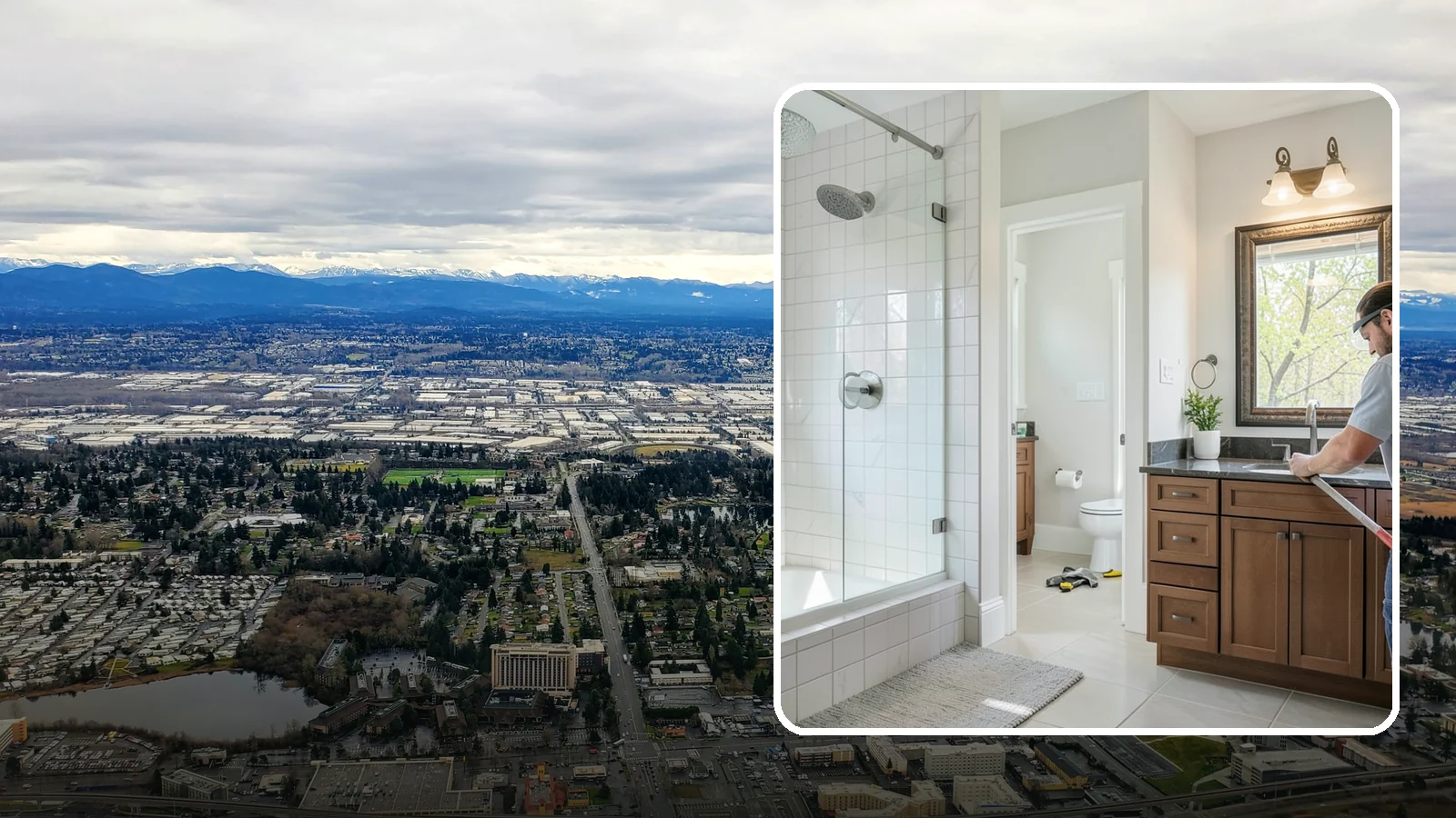 Half Bathroom Remodel in SeaTac, King County, WA - A half bathroom remodel makes the most of a powder room with stylish, space-conscious upgrades.