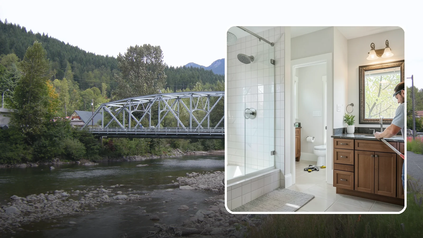 Half Bathroom Remodel in Skykomish, King County, WA - A half bathroom remodel makes the most of a powder room with stylish, space-conscious upgrades.