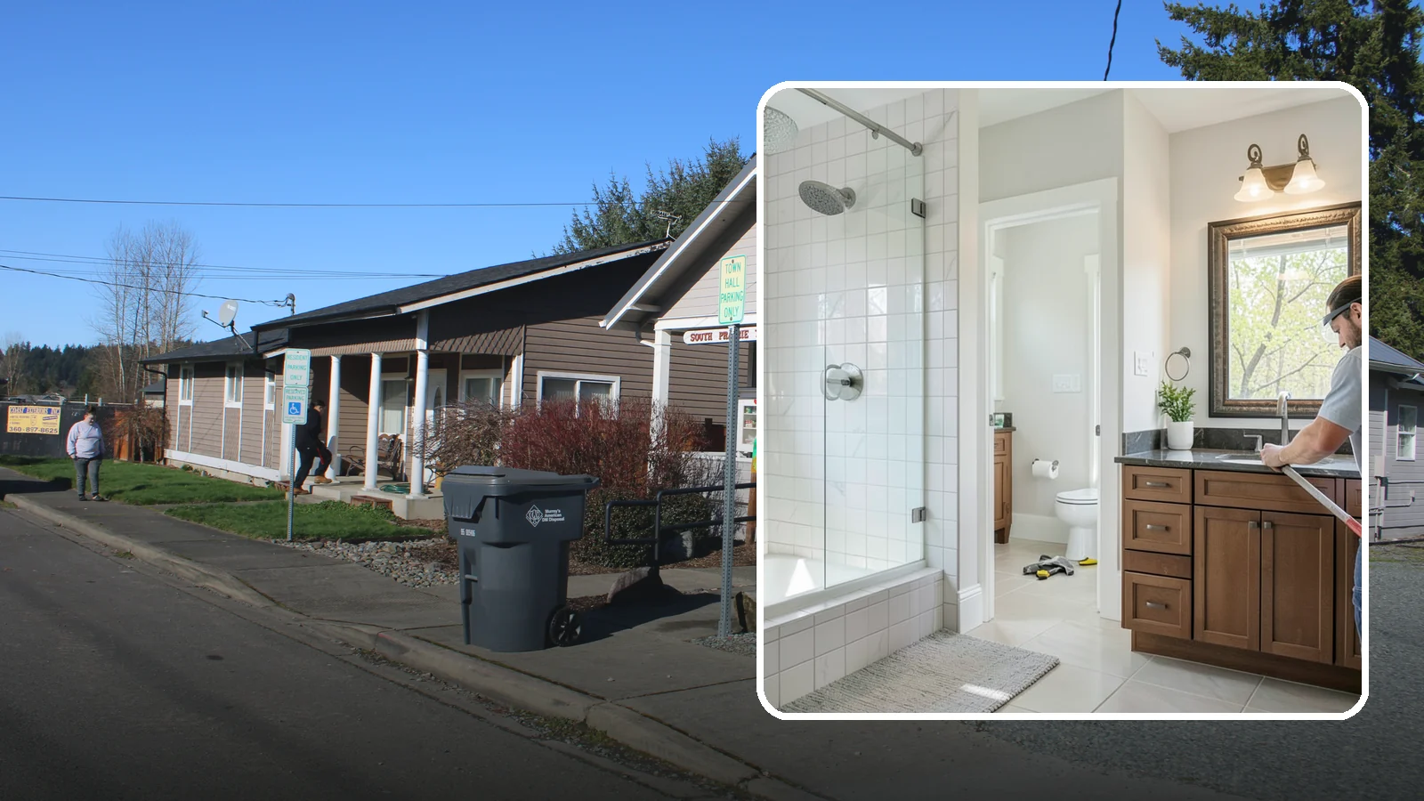 Half Bathroom Remodel in South Prairie, Pierce County, WA - A half bathroom remodel makes the most of a powder room with stylish, space-conscious upgrades.