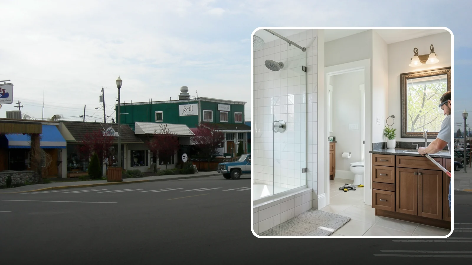 Half Bathroom Remodel in Stanwood, Snohomish County, WA - A half bathroom remodel makes the most of a powder room with stylish, space-conscious upgrades.