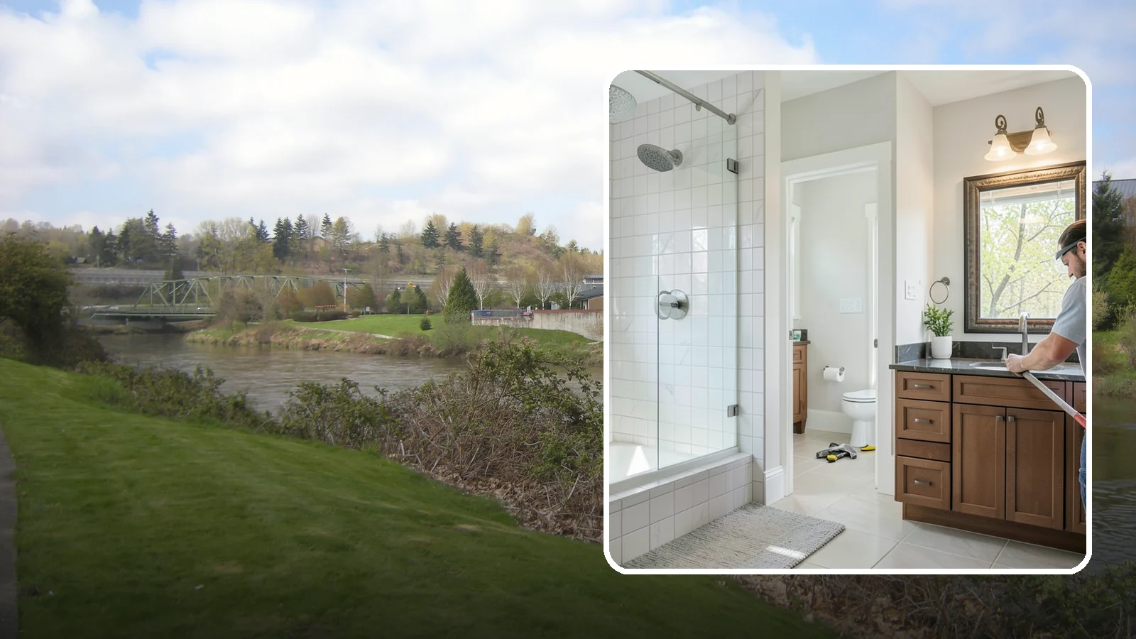 Half Bathroom Remodel in Tukwila, King County, WA - A half bathroom remodel makes the most of a powder room with stylish, space-conscious upgrades.
