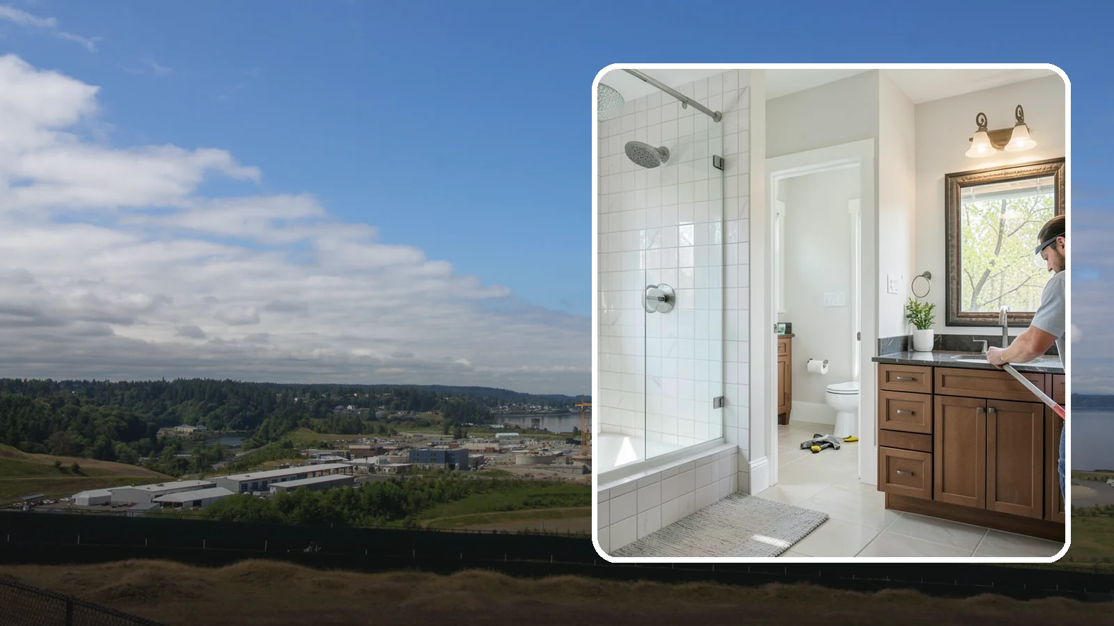 Half Bathroom Remodel in University Place, Pierce County, WA - A half bathroom remodel makes the most of a powder room with stylish, space-conscious upgrades.