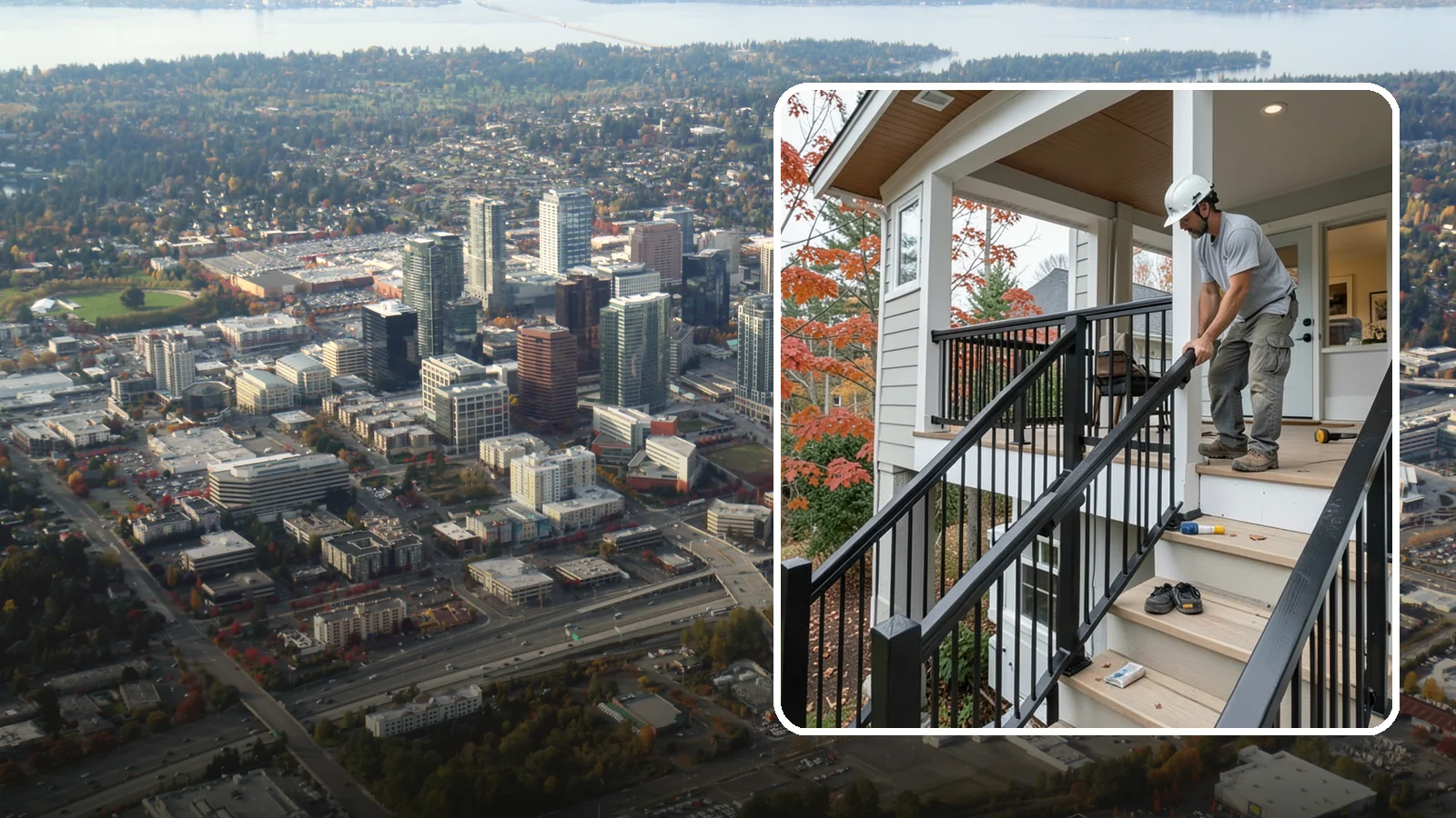 Handrail Installation in Bellevue, King County, WA - Secure, code-height handrails that make every staircase safer to use.
