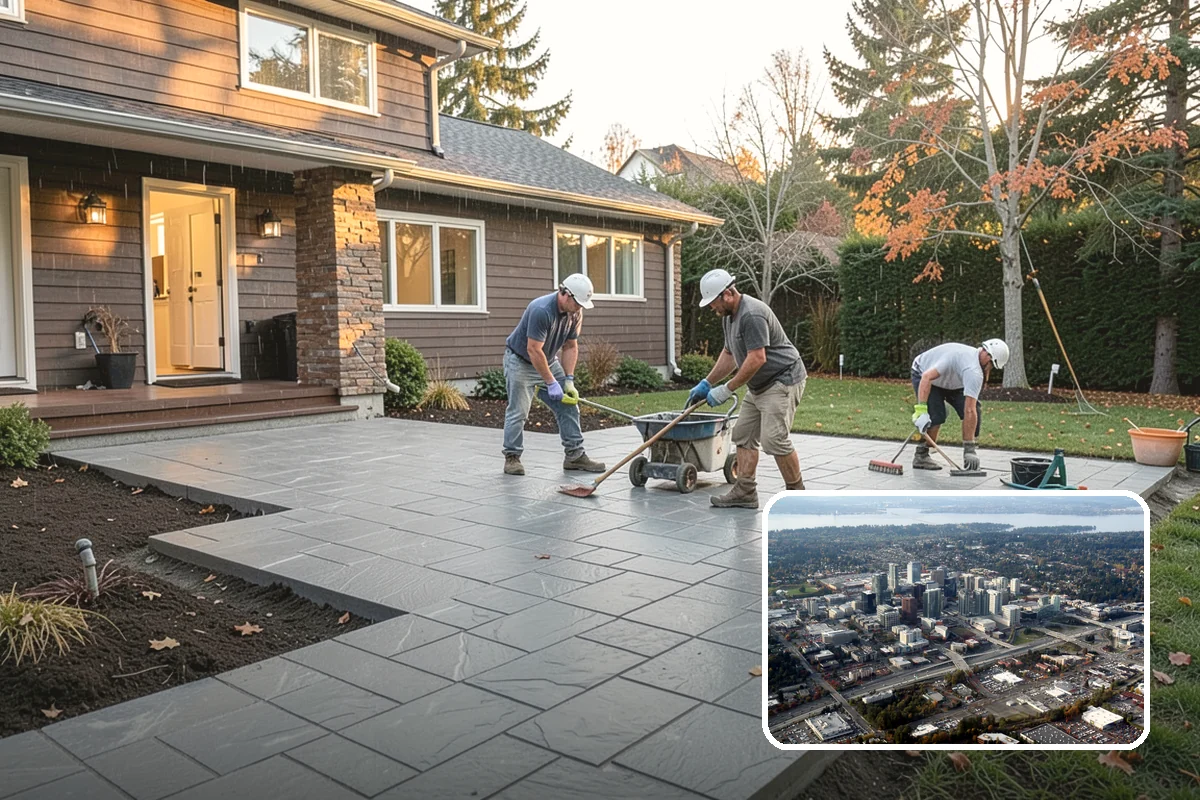 Handrail Installation in Bellevue, King County, WA - Meets code for height and graspability