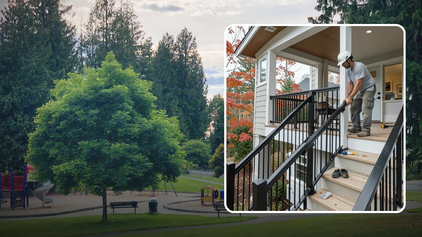 Handrail Installation in Bonney Lake, Pierce County, WA - Secure, code-height handrails that make every staircase safer to use.