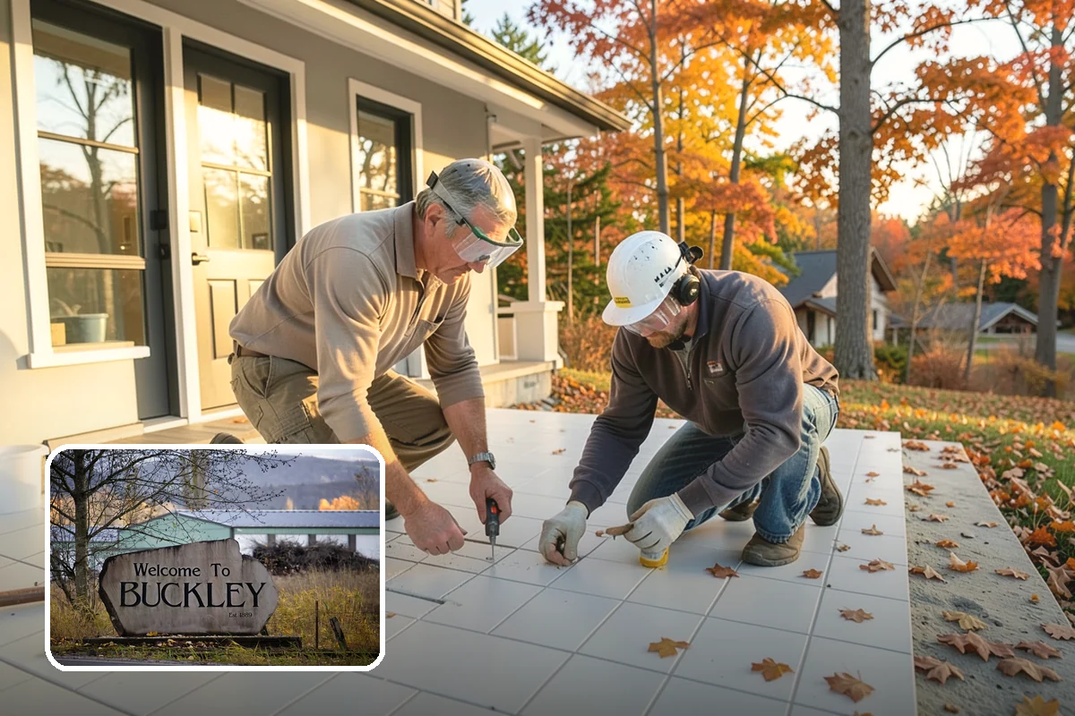 Handrail Installation in Buckley, Pierce County, WA - Meets code for height and graspability