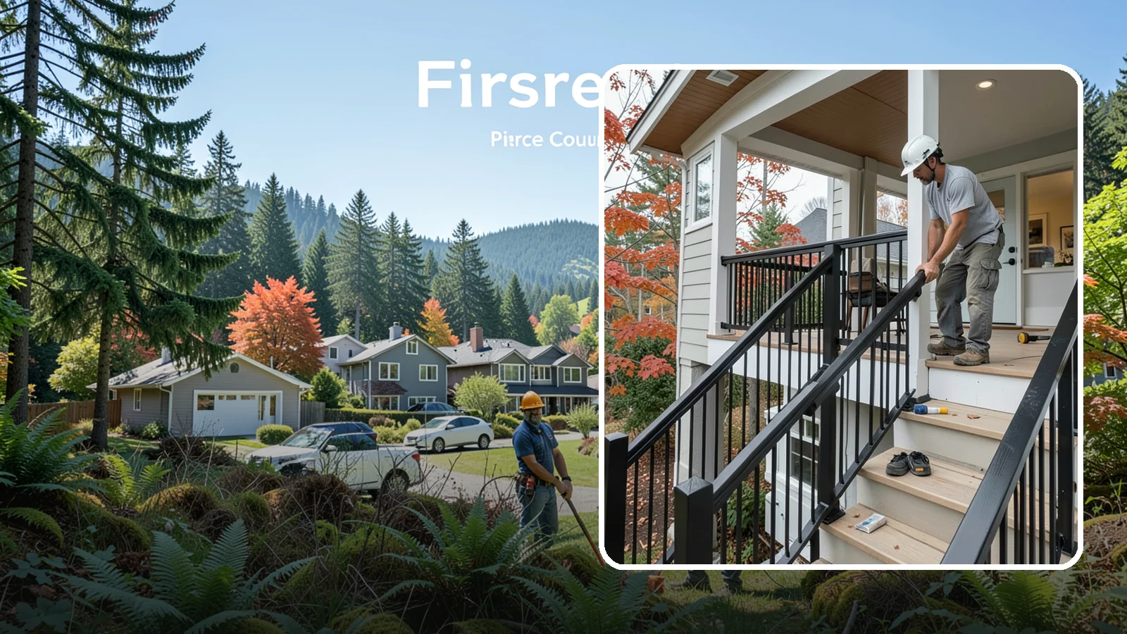 Handrail Installation in Fircrest, Pierce County, WA - Secure, code-height handrails that make every staircase safer to use.