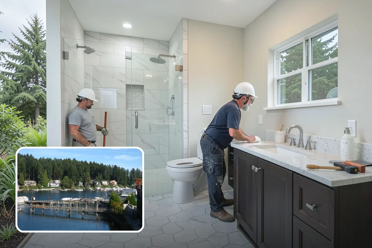 Handrail Installation in Gig Harbor, Pierce County, WA - Meets code for height and graspability