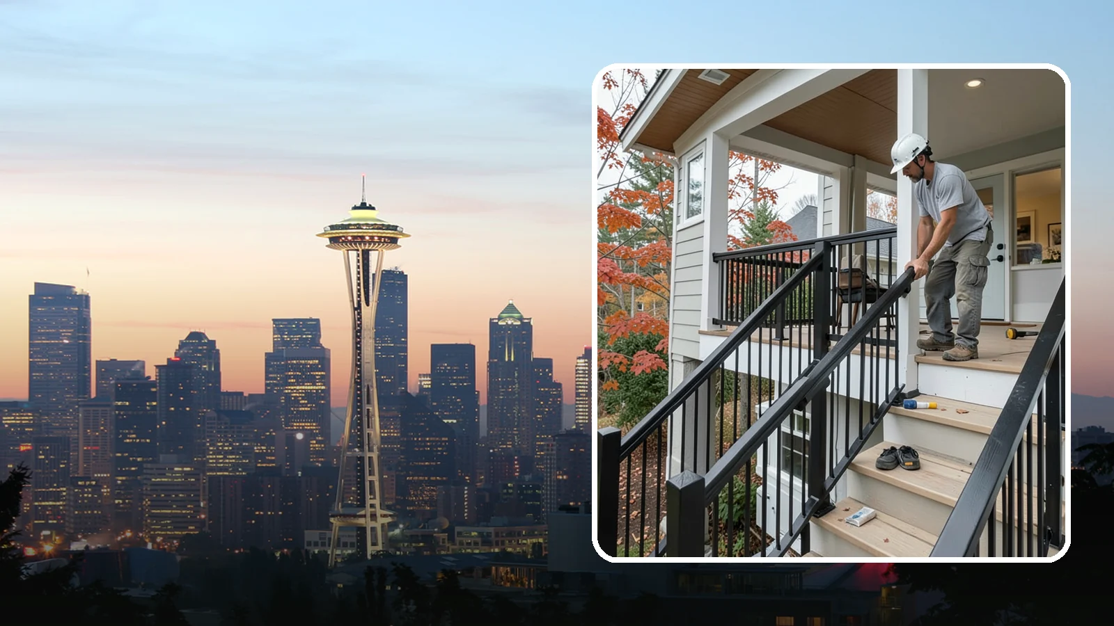 Handrail Installation in Seattle, King County, WA - Secure, code-height handrails that make every staircase safer to use.