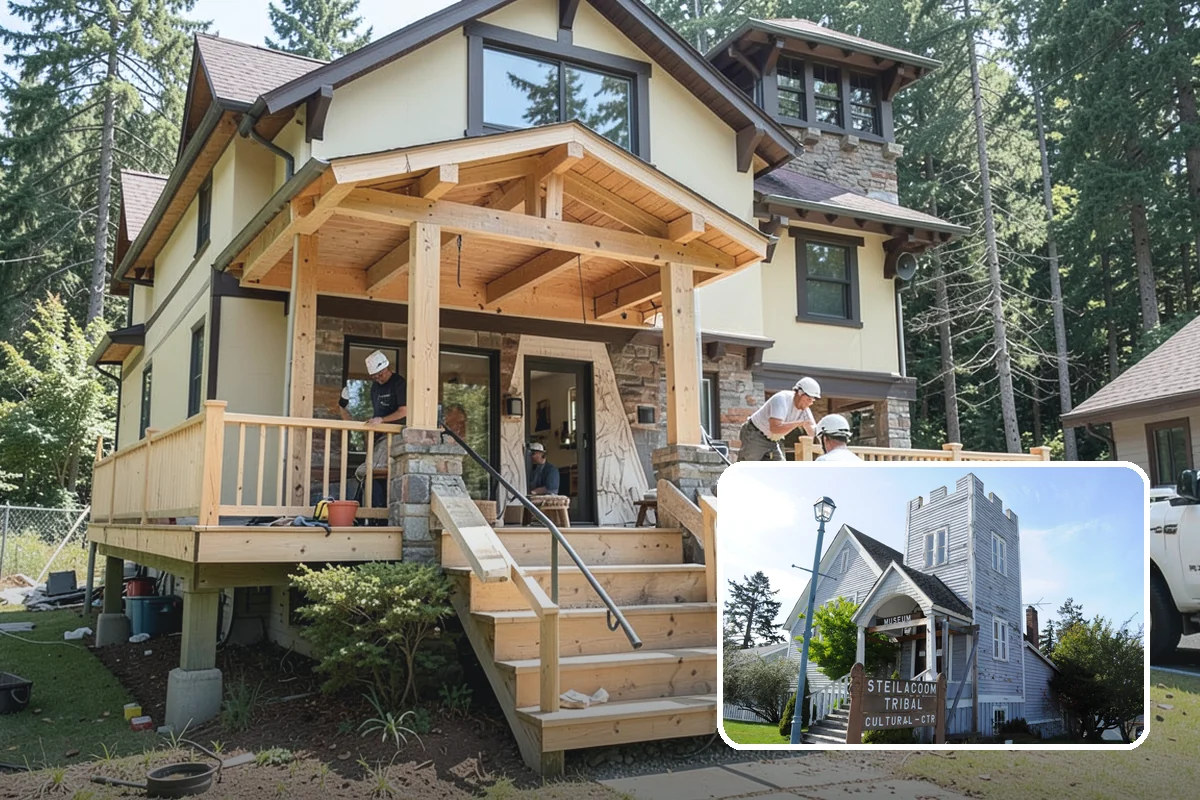 Handrail Installation in Steilacoom, Pierce County, WA - Meets code for height and graspability