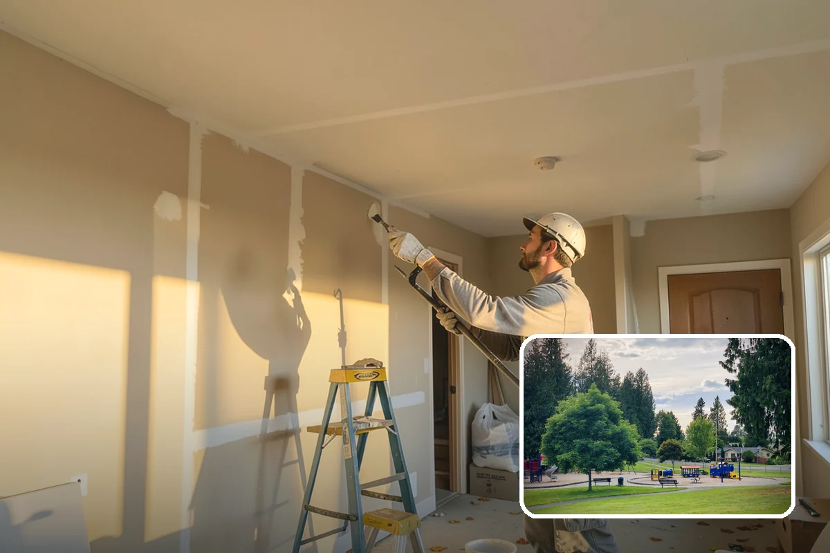 Hardie Board Siding Installation in Bonney Lake, Pierce County, WA - Factory ColorPlus finish resists fading and chalking