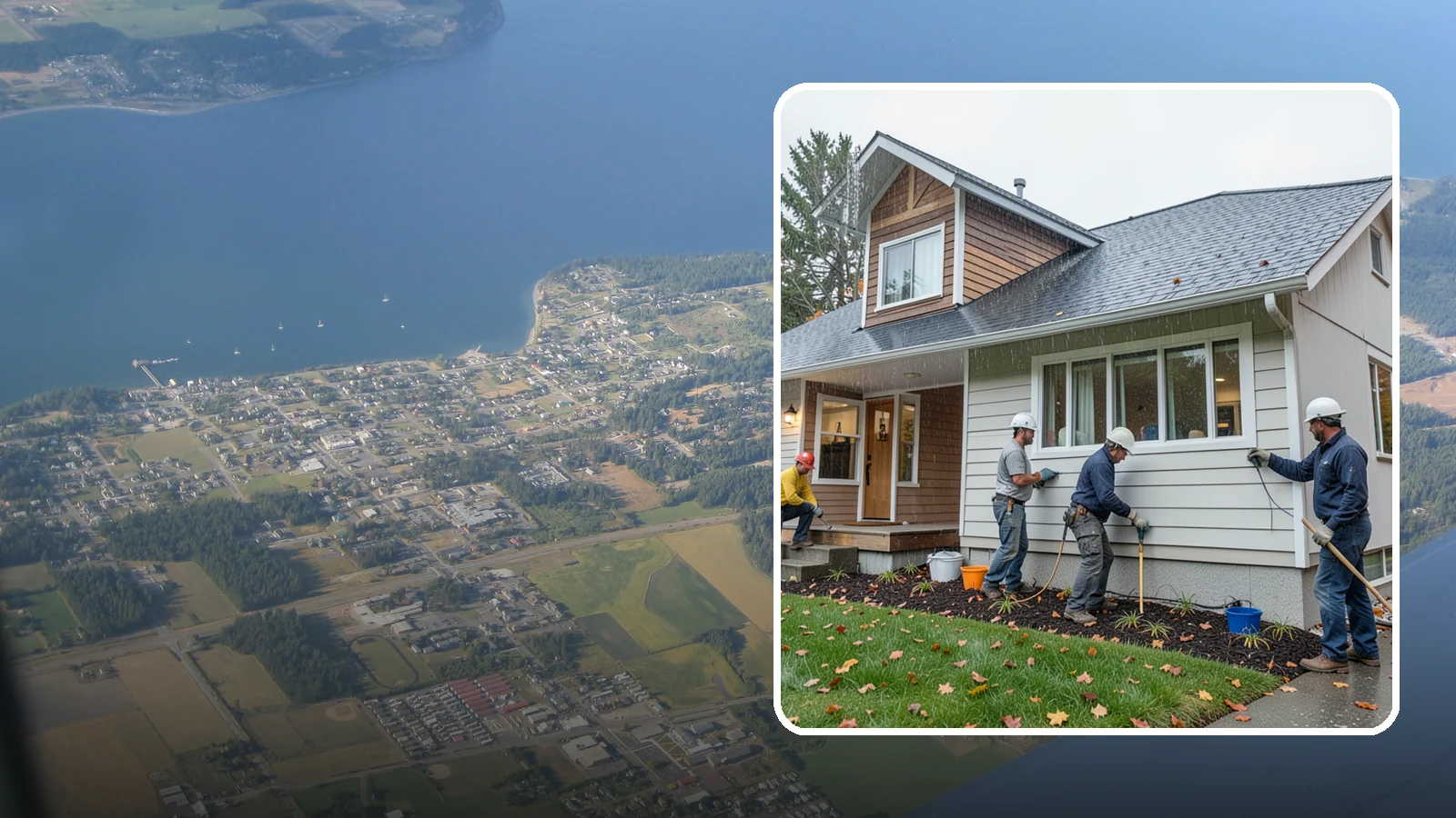 Hardie Board Siding Installation in Coupeville, Island County, WA - We install James Hardie fiber cement siding engineered specifically for wet, temperate climates like Western Washington.