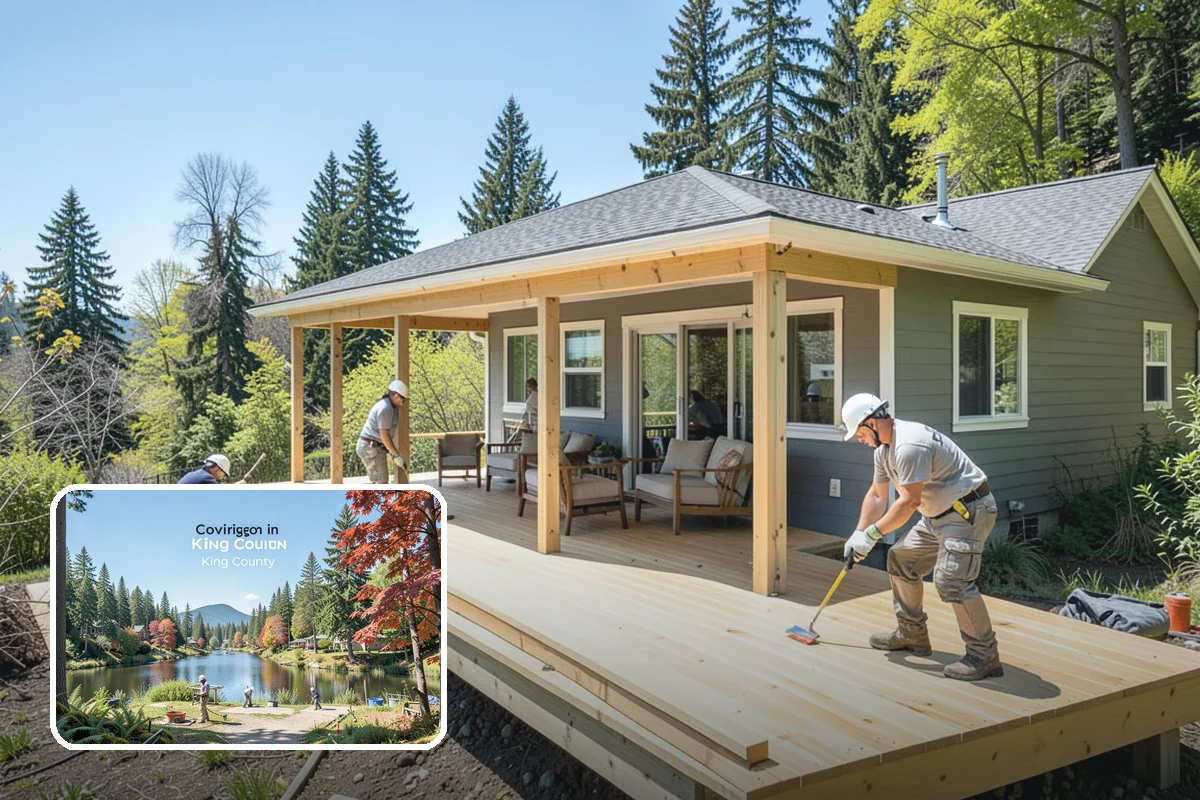 Hardie Board Siding Installation in Covington, King County, WA - Factory ColorPlus finish resists fading and chalking