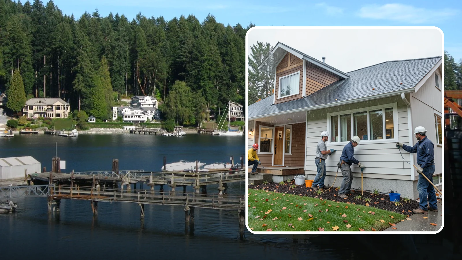 Hardie Board Siding Installation in Gig Harbor, Pierce County, WA - We install James Hardie fiber cement siding engineered specifically for wet, temperate climates like Western Washington.