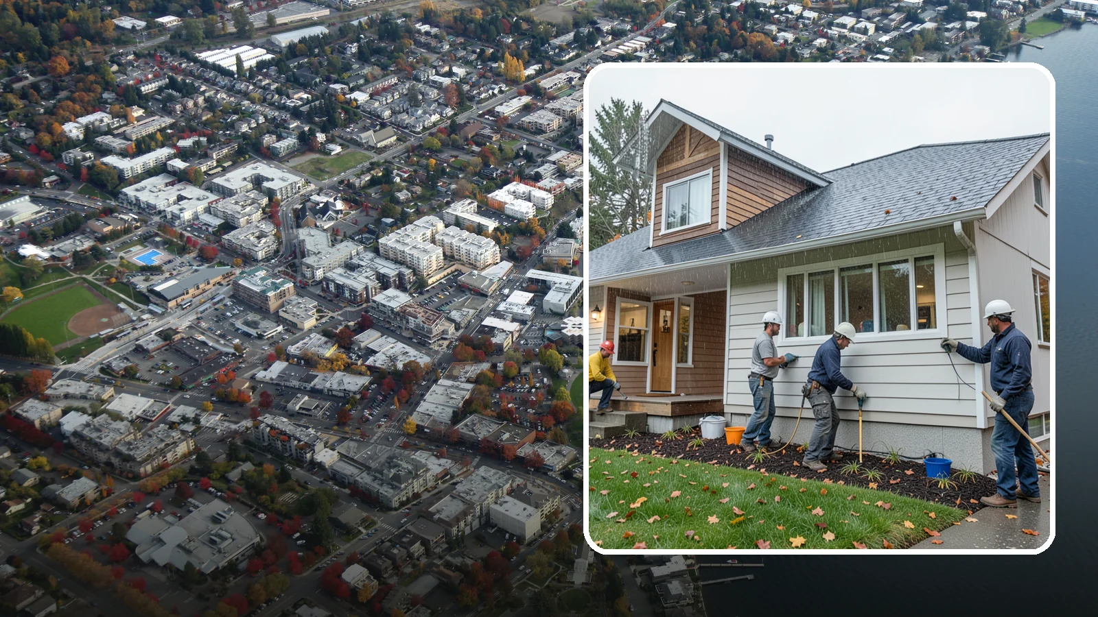 Hardie Board Siding Installation in Kirkland, King County, WA - We install James Hardie fiber cement siding engineered specifically for wet, temperate climates like Western Washington.