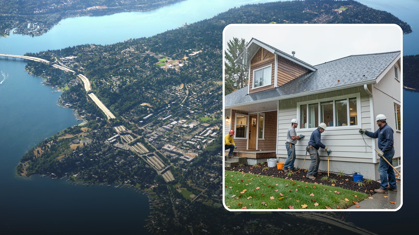Hardie Board Siding Installation in Mercer Island, King County, WA - We install James Hardie fiber cement siding engineered specifically for wet, temperate climates like Western Washington.