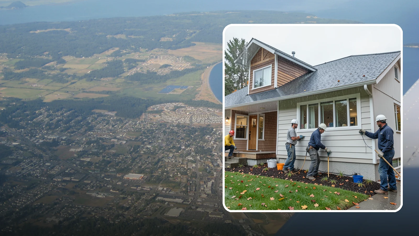 Hardie Board Siding Installation in Oak Harbor, Island County, WA - We install James Hardie fiber cement siding engineered specifically for wet, temperate climates like Western Washington.