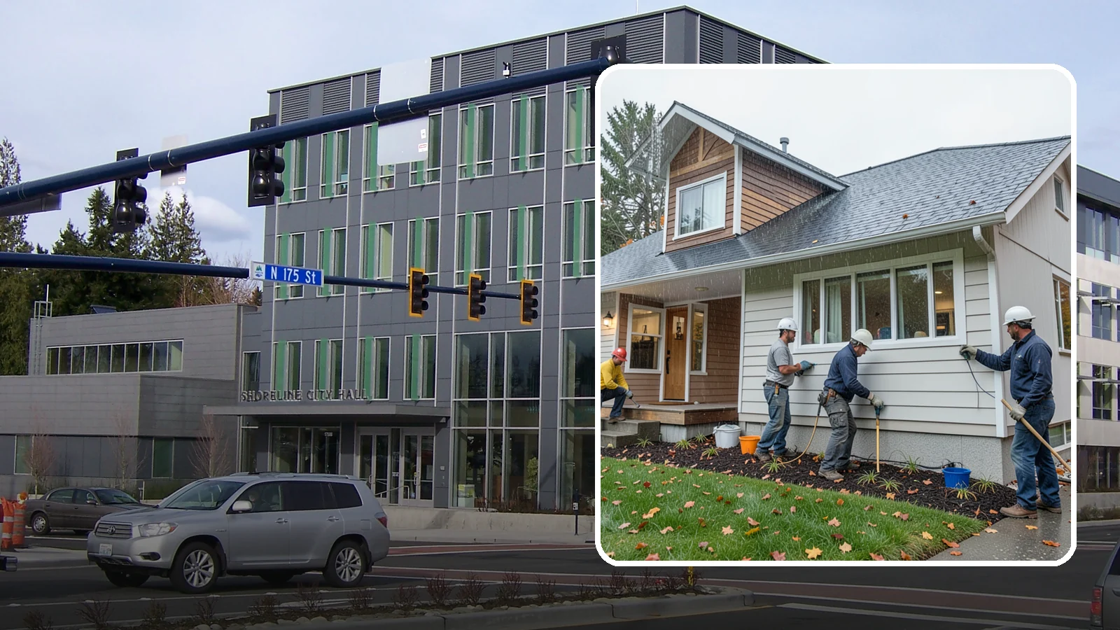 Hardie Board Siding Installation in Shoreline, King County, WA - We install James Hardie fiber cement siding engineered specifically for wet, temperate climates like Western Washington.