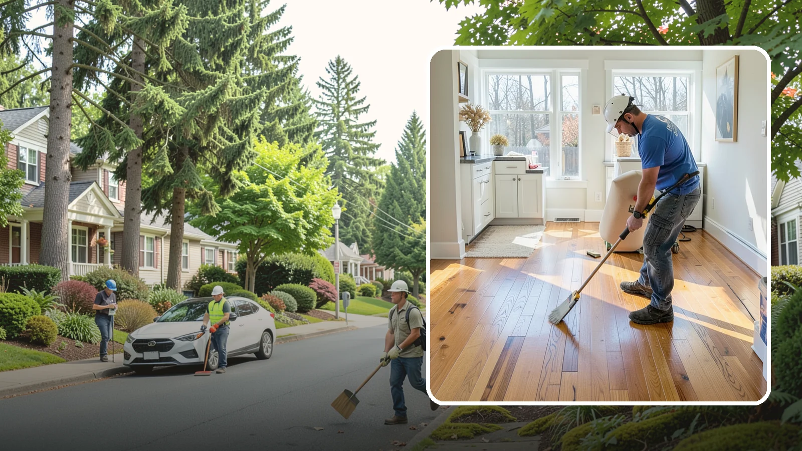 Hardwood Refinishing in Beaux Arts Village, King County, WA - Hardwood refinishing that sands away decades of wear and brings solid wood floors back to life.