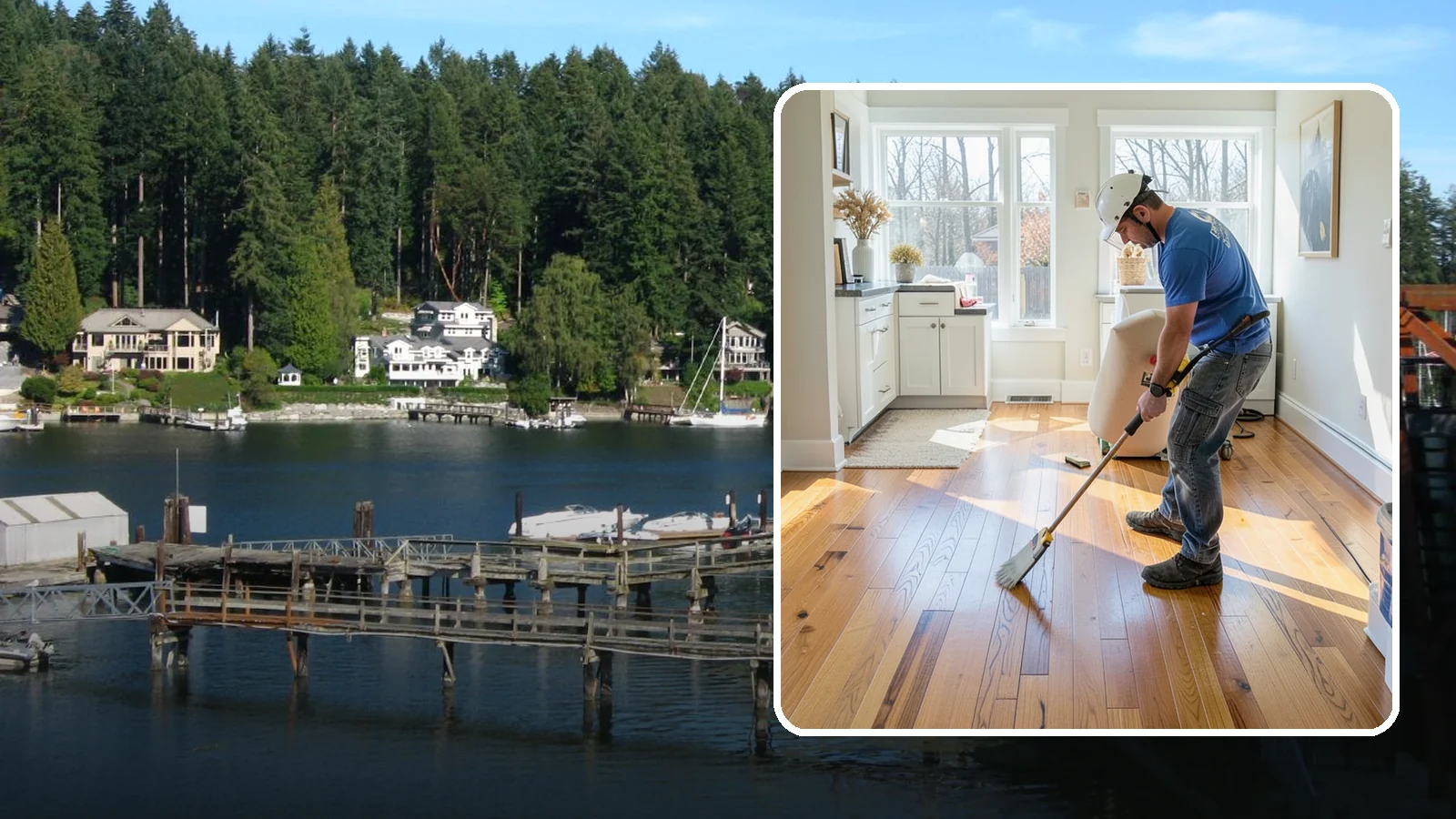 Hardwood Refinishing in Gig Harbor, Pierce County, WA - Hardwood refinishing that sands away decades of wear and brings solid wood floors back to life.