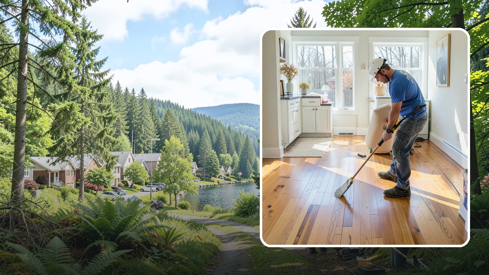 Hardwood Refinishing in Lake Forest Park, King County, WA - Hardwood refinishing that sands away decades of wear and brings solid wood floors back to life.