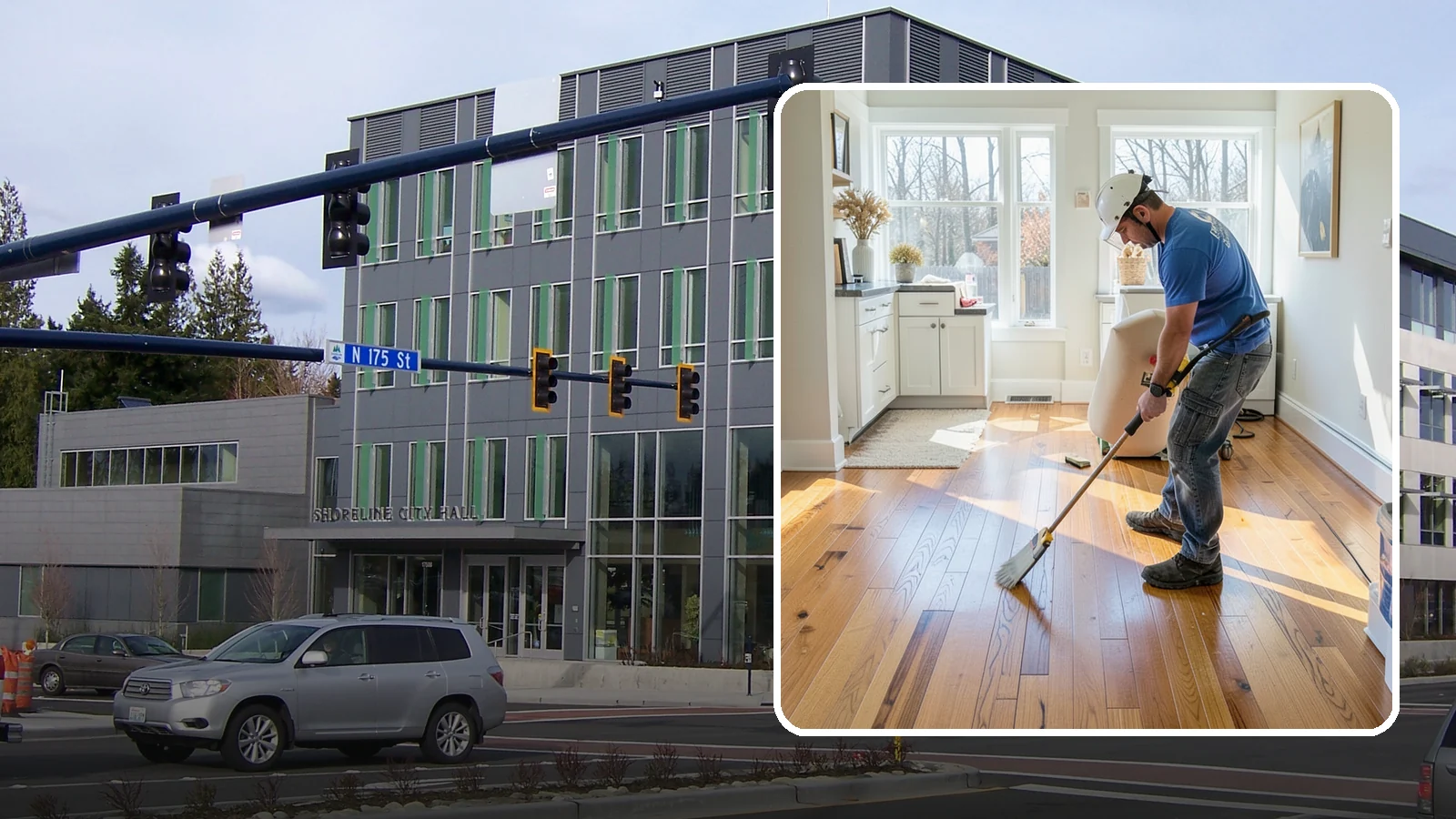 Hardwood Refinishing in Shoreline, King County, WA - Hardwood refinishing that sands away decades of wear and brings solid wood floors back to life.