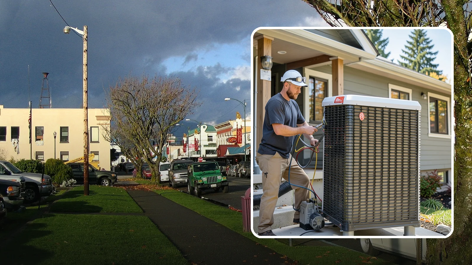 Heat Pump Installation in Arlington, Snohomish County, WA - We install energy-efficient heat pumps that provide both heating and cooling ideal for the mild Puget Sound climate.