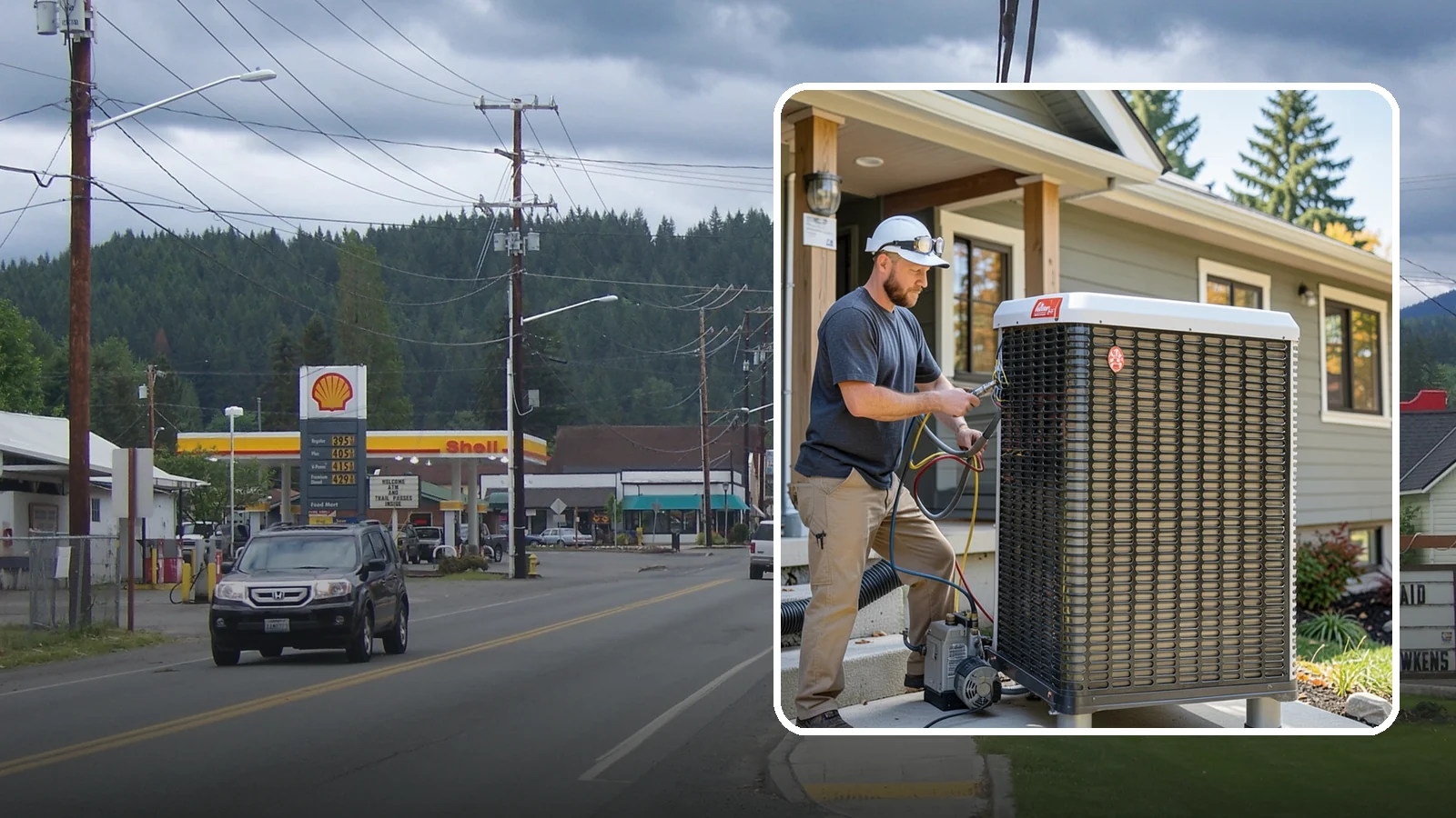 Heat Pump Installation in Granite Falls, Snohomish County, WA - We install energy-efficient heat pumps that provide both heating and cooling ideal for the mild Puget Sound climate.
