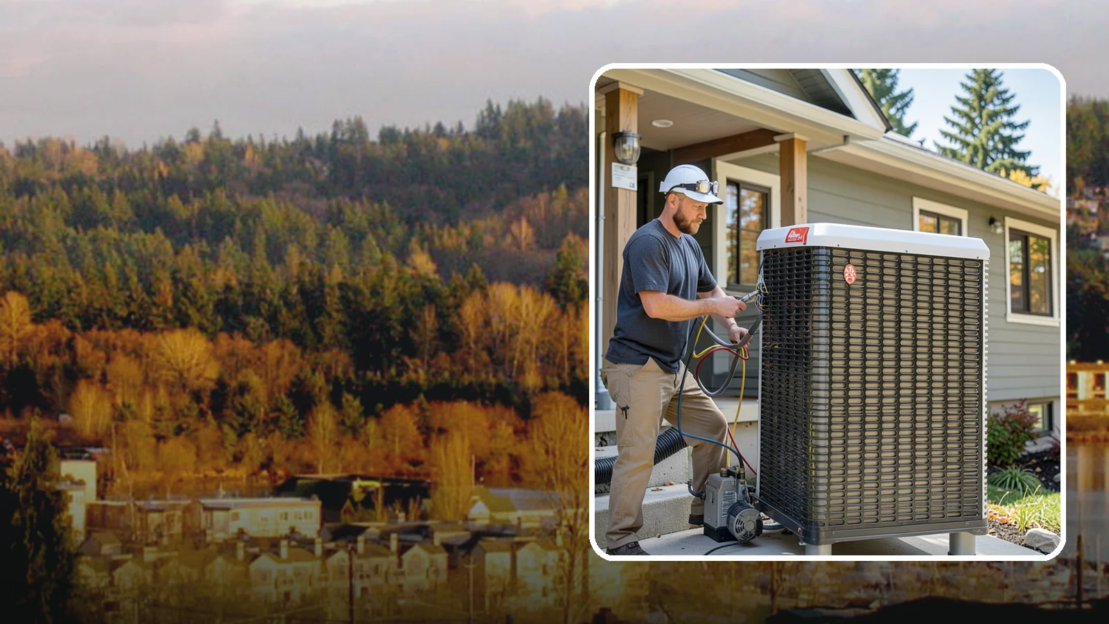 Heat Pump Installation in Kenmore, King County, WA - We install energy-efficient heat pumps that provide both heating and cooling ideal for the mild Puget Sound climate.
