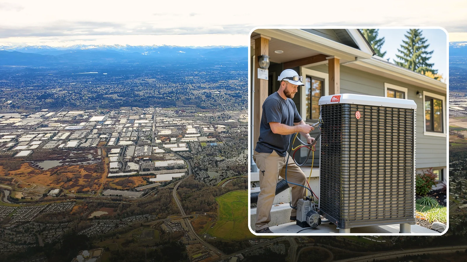 Heat Pump Installation in Kent, King County, WA - We install energy-efficient heat pumps that provide both heating and cooling ideal for the mild Puget Sound climate.