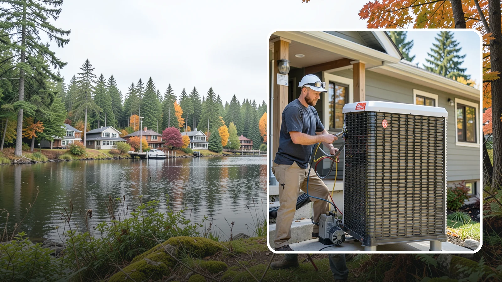 Heat Pump Installation in La Conner, Skagit County, WA - We install energy-efficient heat pumps that provide both heating and cooling ideal for the mild Puget Sound climate.